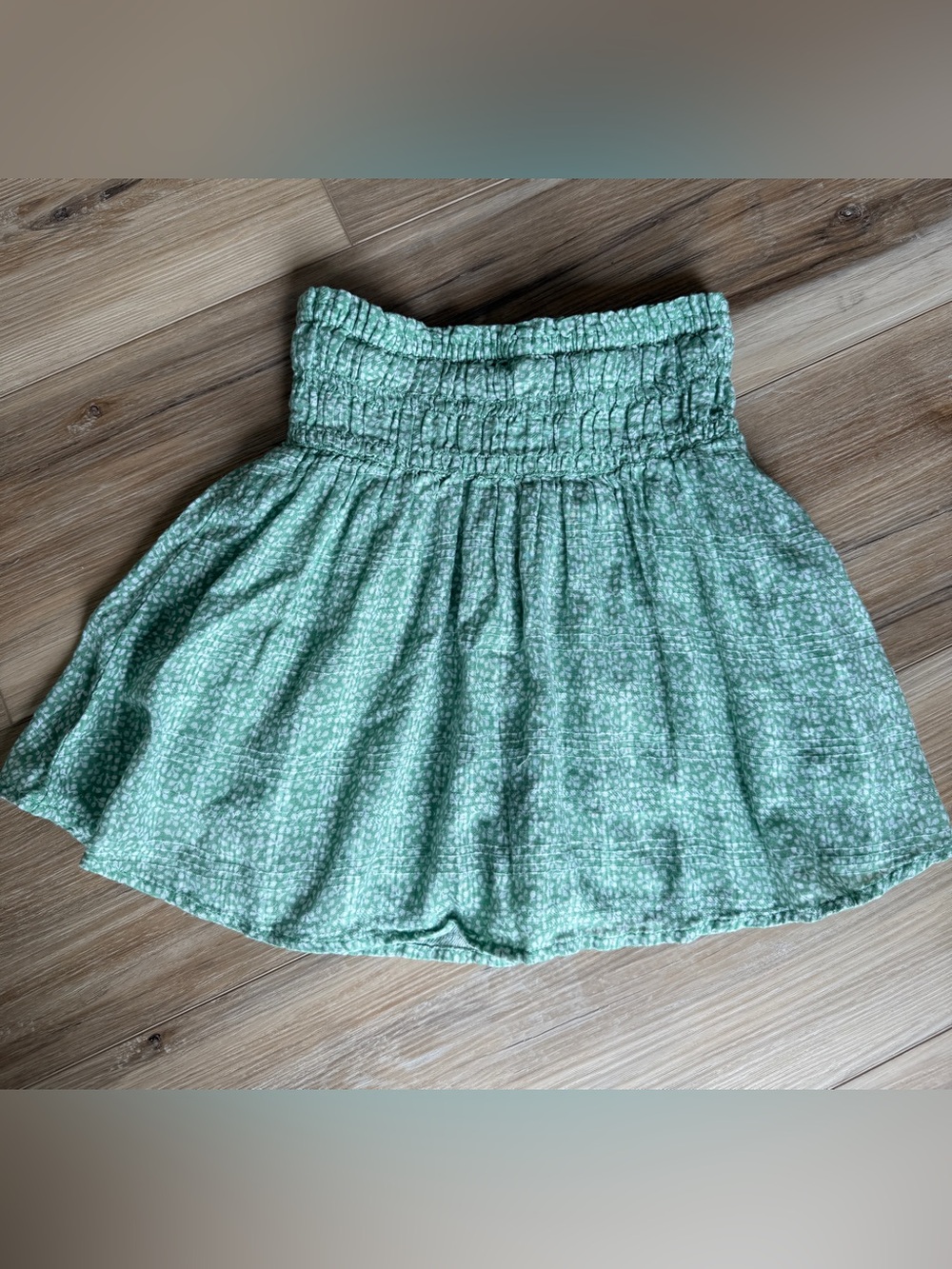 Abercrombie Kids 100% cotton green floral skirt built in shorts Girls Size 7/8